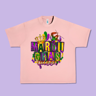 Mardi Gras Queen Urban Heavy Tee Designed By Fadigitalartstudio