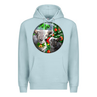 Blue Mist christmas southdown baby sheeps Premium Hoodie - LillyAllenDesigns