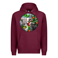 Burgundy christmas southdown baby sheeps Premium Hoodie - LillyAllenDesigns