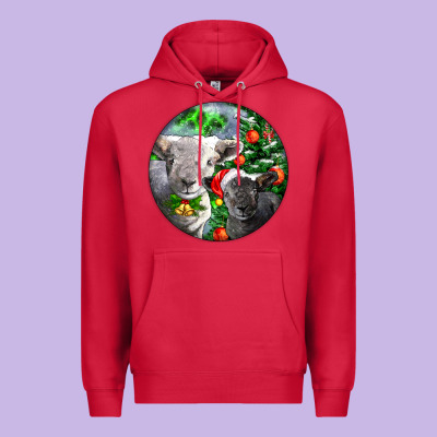 Christmas Southdown Baby Sheeps Premium Hoodie Designed By Lillyallendesigns