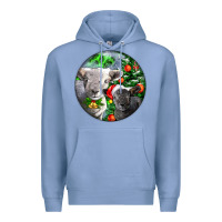 Colony Blue christmas southdown baby sheeps Premium Hoodie - LillyAllenDesigns