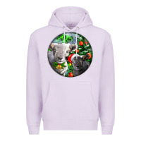 Lilac christmas southdown baby sheeps Premium Hoodie - LillyAllenDesigns