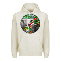 Oatmeal Heather christmas southdown baby sheeps Premium Hoodie - LillyAllenDesigns