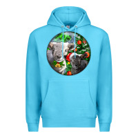 Ocean Blue christmas southdown baby sheeps Premium Hoodie - LillyAllenDesigns