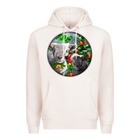 Pale Pink christmas southdown baby sheeps Premium Hoodie - LillyAllenDesigns