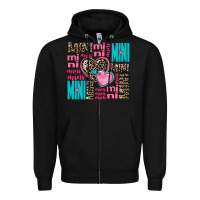 Black mini mini mini with hearts Zipper Hoodie - AdoDesignShop