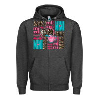 Charcoal Heather mini mini mini with hearts Zipper Hoodie - AdoDesignShop