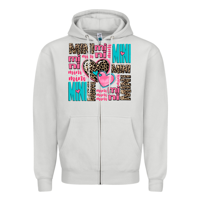 Mini Mini Mini With Hearts Zipper Hoodie by AdoDesignShop | Teevron