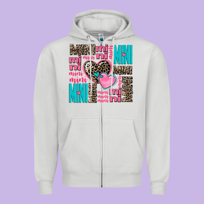 Mini Mini Mini With Hearts Zipper Hoodie Designed By Adodesignshop