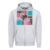 Heather Grey mini mini mini with hearts Zipper Hoodie - AdoDesignShop