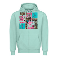 Seafoam mini mini mini with hearts Zipper Hoodie - AdoDesignShop