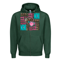 Sports Green mini mini mini with hearts Zipper Hoodie - AdoDesignShop