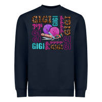 Navy gigi gigi with knitting Heavyweight Sweatshirt - AdoDesignShop