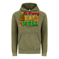 Vintage Olive be merry eat well Vintage Hoodie - FaDigitalArtStudio