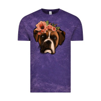 Cloud Purple floral boxer Vintage Tee - Jasminsmagicworld