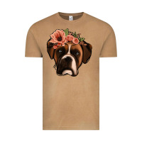 Floral Boxer Vintage Tee | Teevron