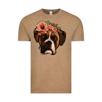 Vintage Coffee floral boxer Vintage Tee - Jasminsmagicworld