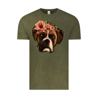 Vintage Olive floral boxer Vintage Tee - Jasminsmagicworld