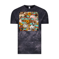 Cloud Black Western Leopard Farm Animals Seamless Pattern Vintage Tee - FaDigitalArtStudio