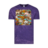 Cloud Purple Western Leopard Farm Animals Seamless Pattern Vintage Tee - FaDigitalArtStudio