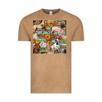 Vintage Camel Western Leopard Farm Animals Seamless Pattern Vintage Tee - FaDigitalArtStudio
