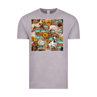 Western Leopard Farm Animals Seamless Pattern Vintage Tee | Teevron