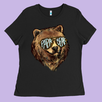 Papa Bear Ladies Tee Designed By Howdyjamesfarm