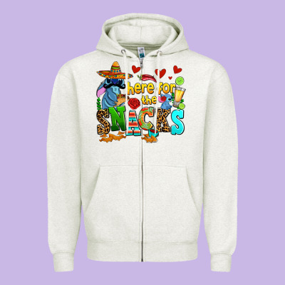 Here For The Snacks Zipper Hoodie Designed By Adodesignshop