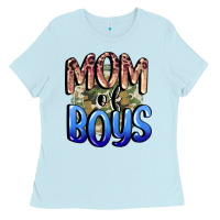 Baby Blue Mom of Boys Mother's Day Ladies Tee - CowGirlArtShop