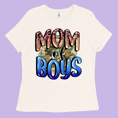 Mom Of Boys Mother's Day Ladies Tee Designed By Cowgirlartshop