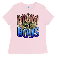 Bubblegum Pink Mom of Boys Mother's Day Ladies Tee - CowGirlArtShop