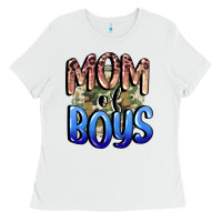 White Mom of Boys Mother's Day Ladies Tee - CowGirlArtShop