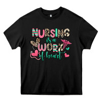 Black nursing is a work of heart Heavy Core Tee - RanaPortraitStore