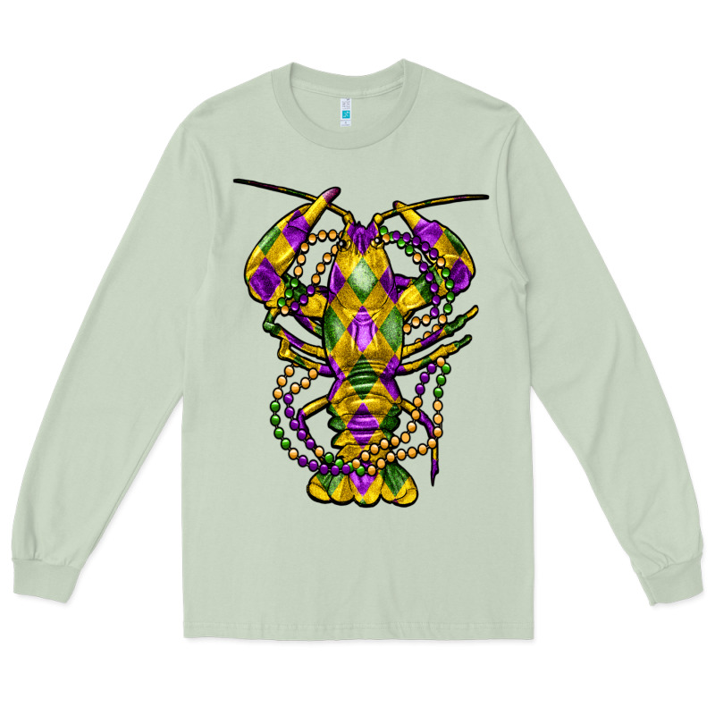 Mardi Gras Crawfish Long Sleeve Tee by FaDigitalArtStudio | Teevron