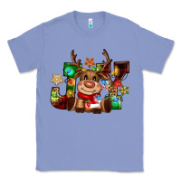 Colony Blue reindeer joy christmas Classic Tee - CowGirlArtShop
