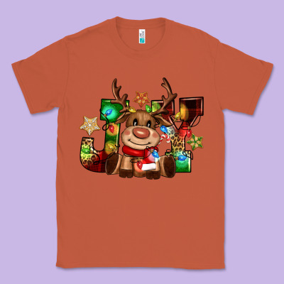 Reindeer Joy Christmas Classic Tee Designed By Cowgirlartshop