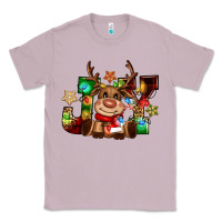 Lilac reindeer joy christmas Classic Tee - CowGirlArtShop
