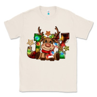 Natural reindeer joy christmas Classic Tee - CowGirlArtShop