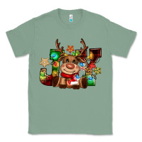 Sage reindeer joy christmas Classic Tee - CowGirlArtShop