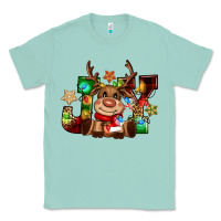 Seafoam reindeer joy christmas Classic Tee - CowGirlArtShop