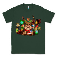 Sports Green reindeer joy christmas Classic Tee - CowGirlArtShop