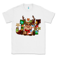 White reindeer joy christmas Classic Tee - CowGirlArtShop