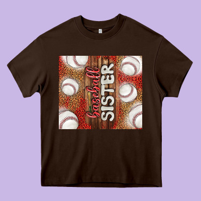 Baseball Sister Heavy Core Tee Designed By Tumblerdesignbyshophia