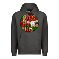Charcoal Heather ho ho ho merino wool baby sheep Premium Hoodie - LillyAllenDesigns