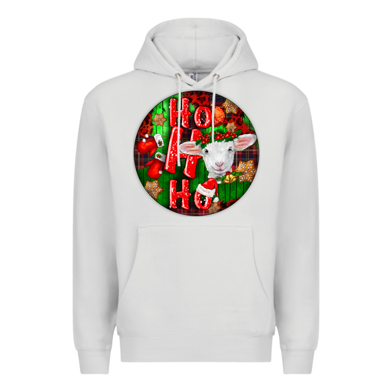 Ho Ho Ho Merino Wool Baby Sheep Premium Hoodie by LillyAllenDesigns | Teevron
