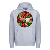Heather Grey ho ho ho merino wool baby sheep Premium Hoodie - LillyAllenDesigns