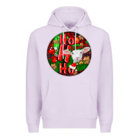 Lilac ho ho ho merino wool baby sheep Premium Hoodie - LillyAllenDesigns