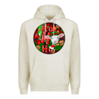 Oatmeal Heather ho ho ho merino wool baby sheep Premium Hoodie - LillyAllenDesigns