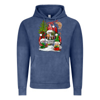 Vintage Denim christmas gnome truck Vintage Hoodie - BundleAndBundleShop