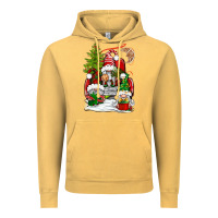 Vintage Mustard christmas gnome truck Vintage Hoodie - BundleAndBundleShop